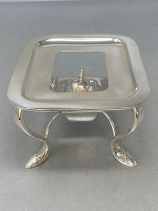 Antique Victorian Silver Plated Kettle/Teapot onStand with Lamp