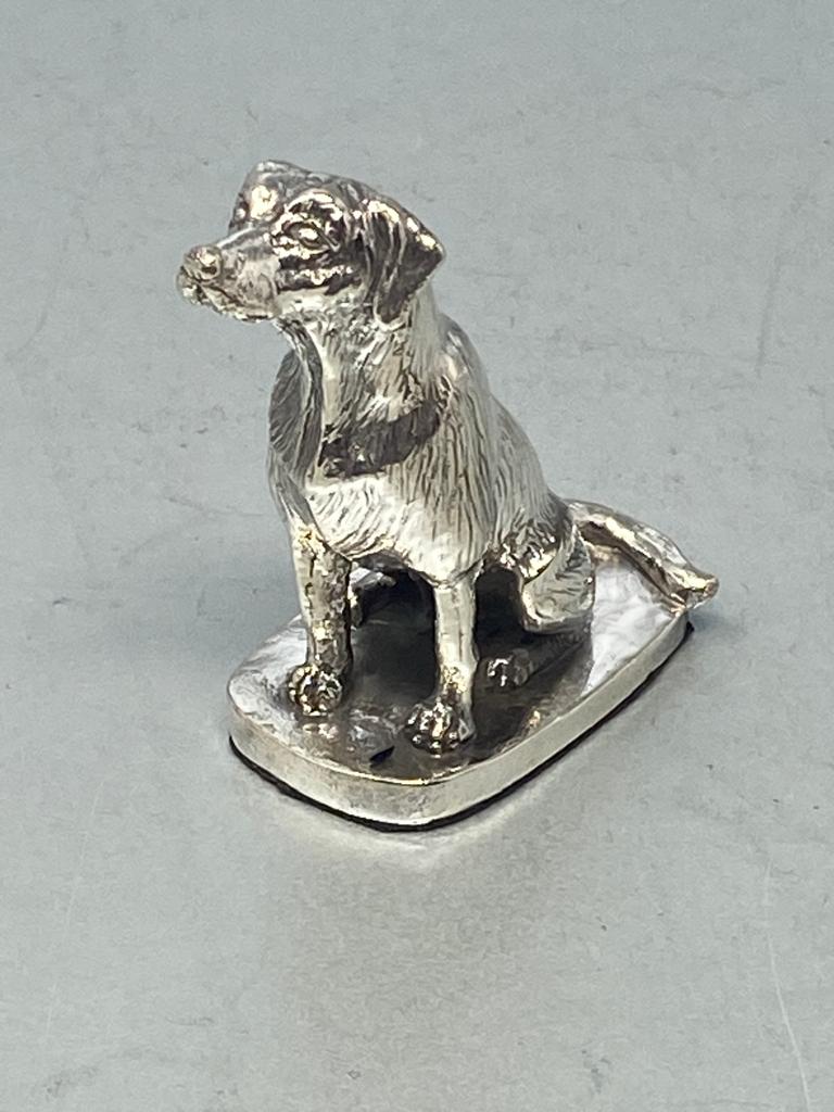 Sterling Silver Sitting Labrador