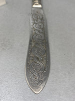 Load image into Gallery viewer, Antique Silver Plated Hand Engraved Fish Eaters (12 pairs)
