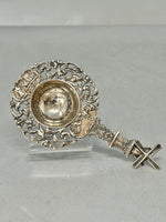 Load image into Gallery viewer, Antique Dutch Silver Tea Strainer /moving windmill handle
