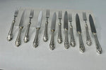 Load image into Gallery viewer, 12 Piece Sterling Silver Dessert Cutlery
