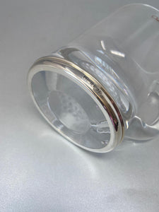 SterlingSilver & Krosno Glass Tankard - one pint