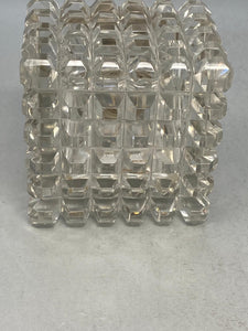Antique Sterling Silver & Cut Glass Inkwell