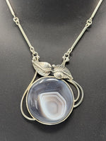 Load image into Gallery viewer, Sterling Silver and Agate Necklace
