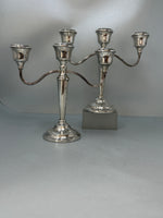 Load image into Gallery viewer, Pair of Three Lite Sterling Silver Candelabra
