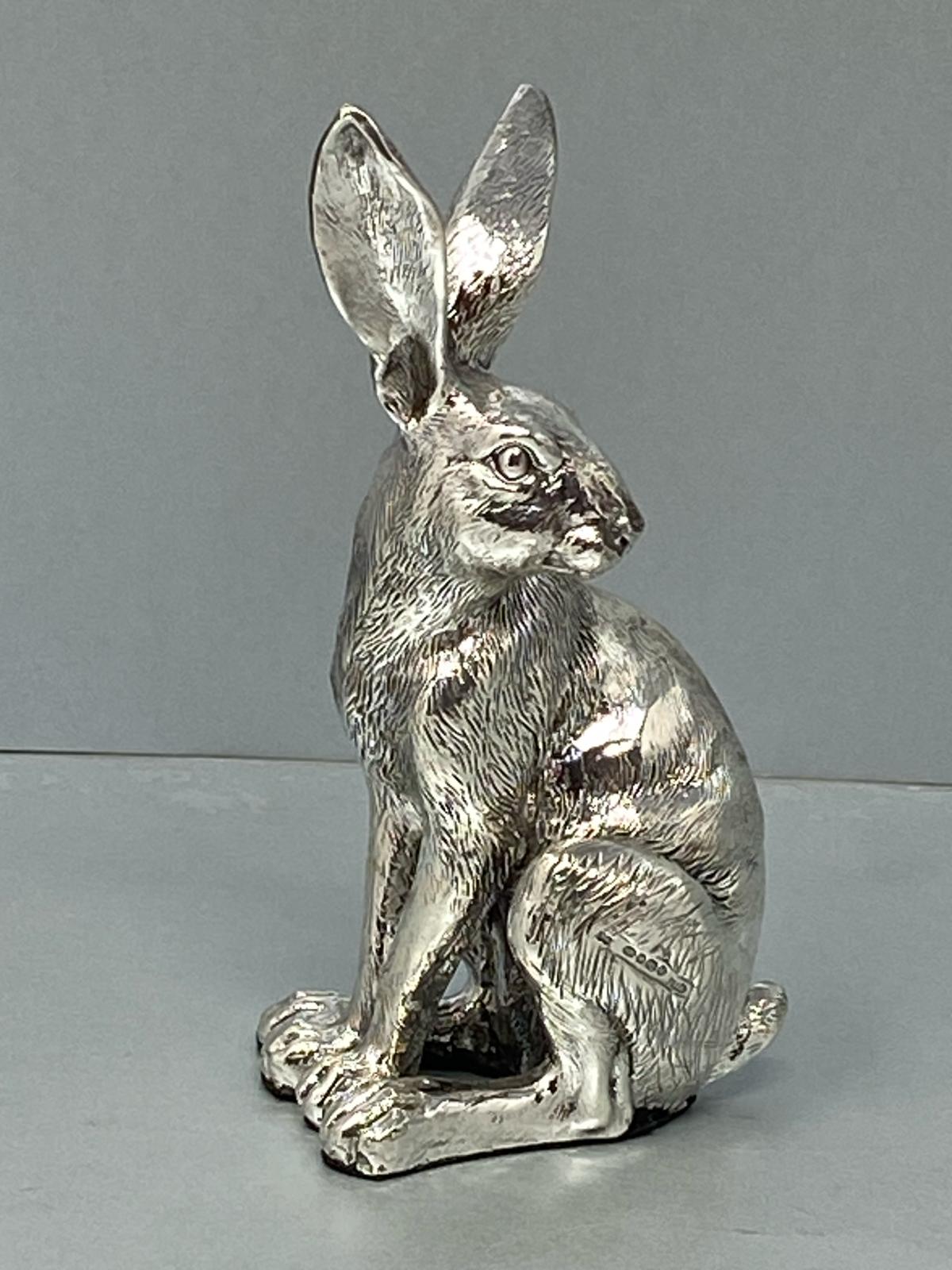 Sterling Silver Hare - fully hallarked