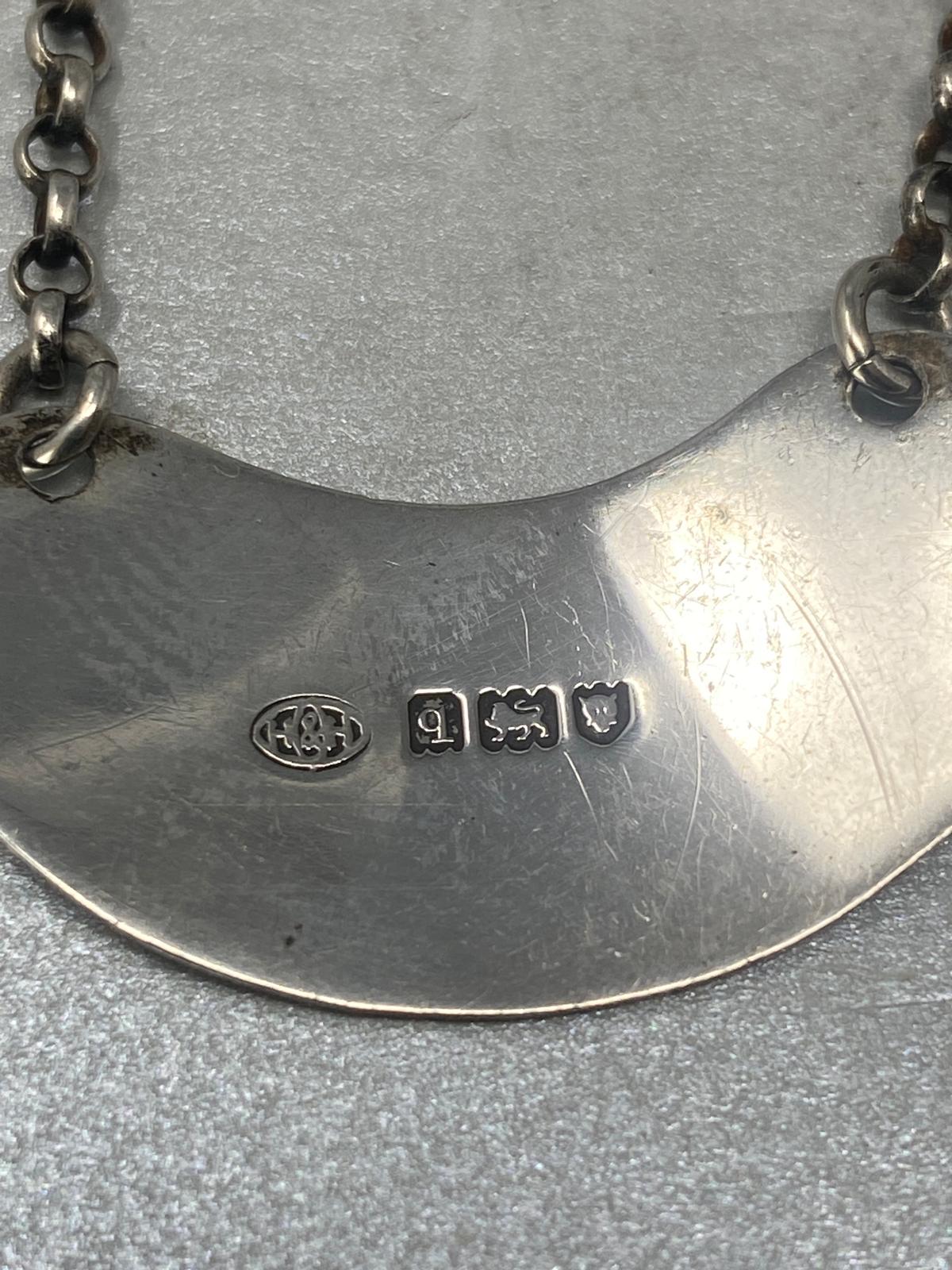Pair of Antique Sterling Silver Whiskey Tot Labels