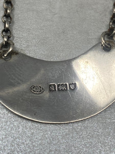 Pair of Antique Sterling Silver Whiskey Tot Labels
