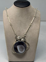 Load image into Gallery viewer, Sterling Silver and Agate Necklace
