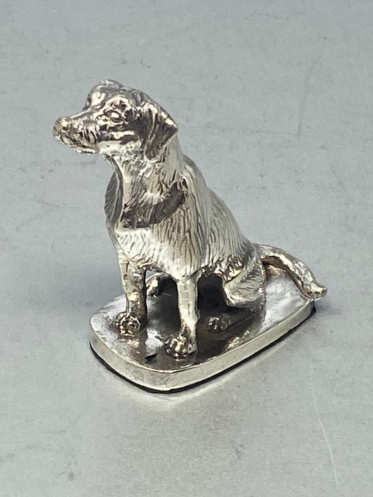 Sterling Silver Sitting Labrador