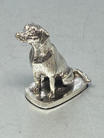 Load image into Gallery viewer, Sterling Silver Sitting Labrador
