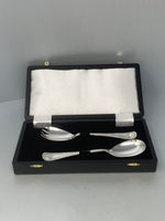 Load image into Gallery viewer, Antique Silver Plated Salad Servers

