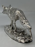 Load image into Gallery viewer, Sterling Silver Stalking Fox Model - full english hallmark

