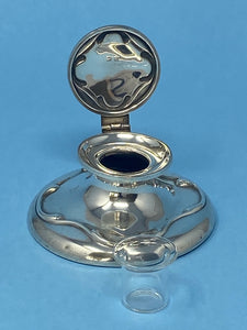 Art Nouveau Silver Capstan Inkwell