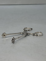 Load image into Gallery viewer, Pair of Sterling Silver Sugar Nips with Shell Ends

