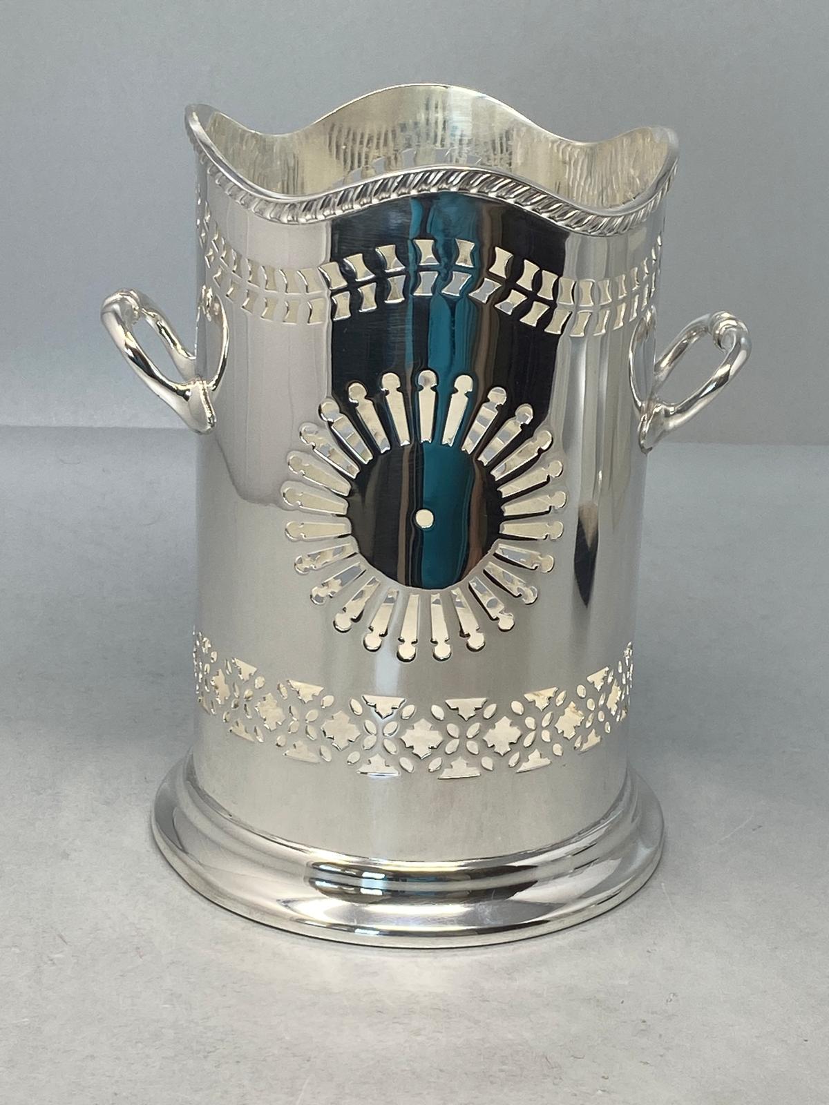 Antique Victorian Silver Plated Bottle Holder/Syphon Stand