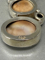 Load image into Gallery viewer, Sterling Silver and Sea Shell with Blue Topaz and Peridot Stone Pendant on Snake Chain
