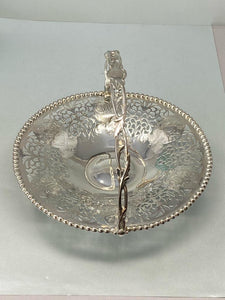 Antique Silver Plated Cake Basket