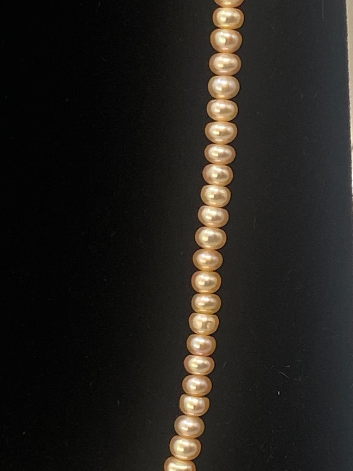 Sterling Silver & Pink Sea Pearl Necklace