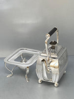 Load image into Gallery viewer, Antique Victorian Silver Plated Kettle/Teapot onStand with Lamp
