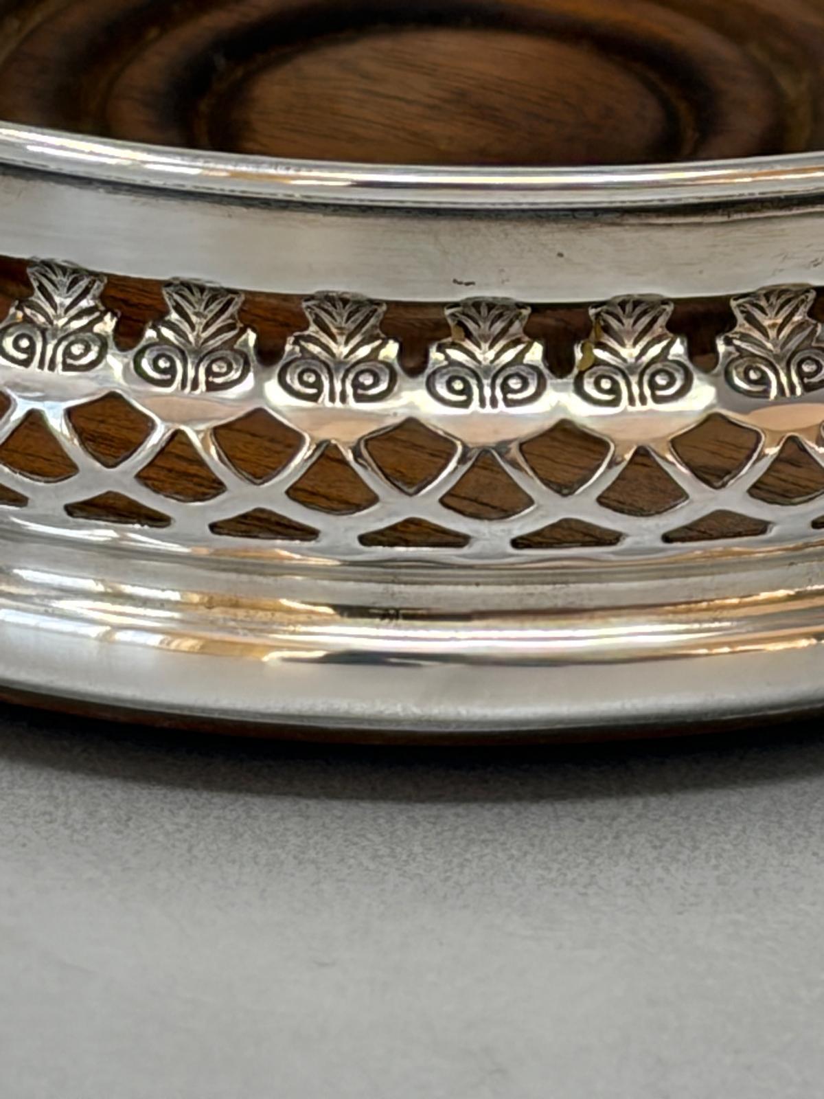 Sterling Silver Pierced Wine Coaster