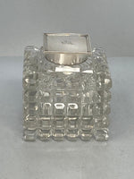 Load image into Gallery viewer, Antique Sterling Silver &amp; Cut Glass Inkwell
