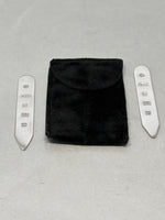 Load image into Gallery viewer, A pair of brand new sterling silver hallmarked Collar Stiffeners in a Pouch
