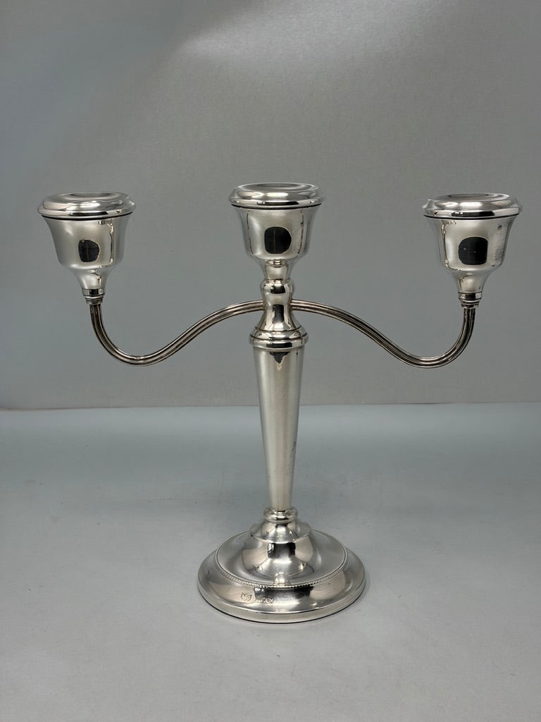 Pair of Three Lite Sterling Silver Candelabra