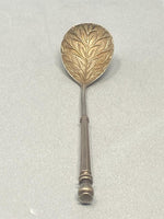 Load image into Gallery viewer, Antique Silver Plated Leaf Spoon
