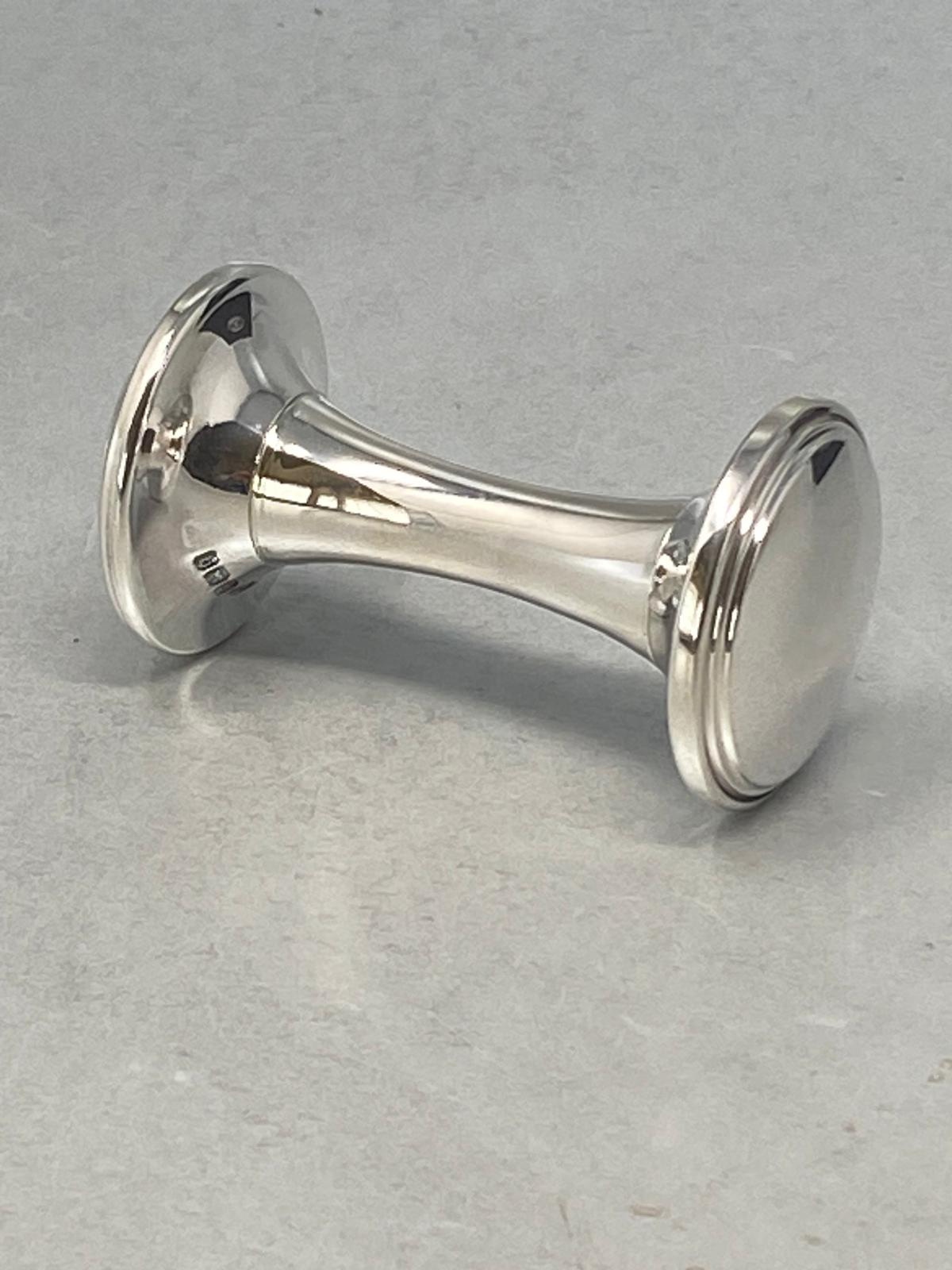 Sterling Silver Baby Rattle - Hallmarked Birmingham 2015