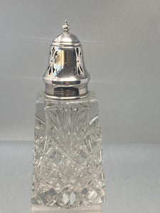 Sterling Silver and Crystal Glass Sugar Caster