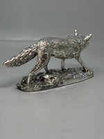 Load image into Gallery viewer, Sterling Silver Stalking Fox Model - full english hallmark

