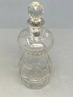 Load image into Gallery viewer, Sterling Silver Mounted Cut &amp; Etched Glass Decanter
