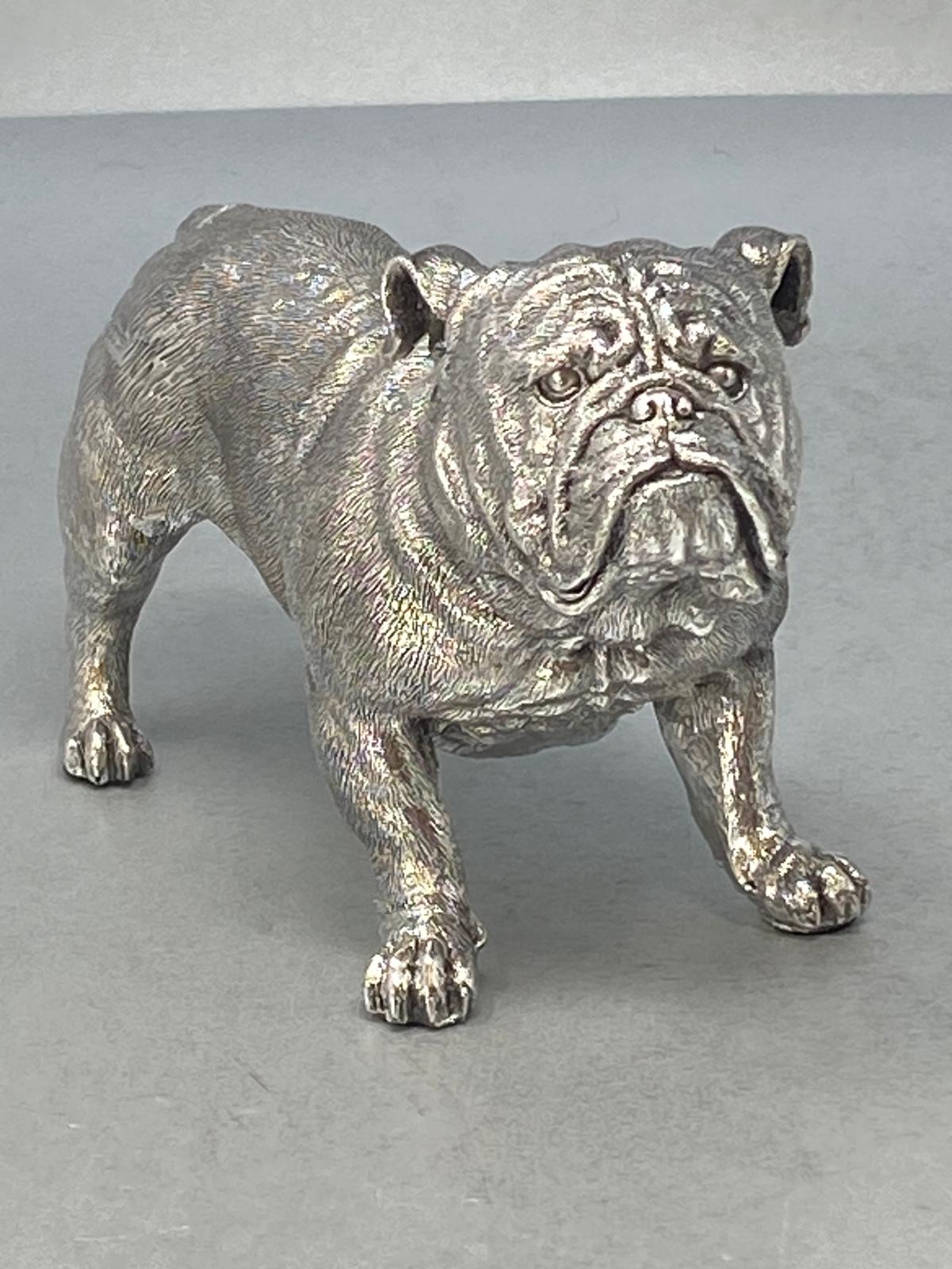 Sterling Silver Bulldog - full english - hallmark