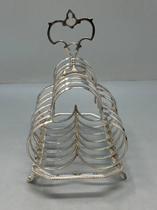 Antique Victorian Silver Plated 7 Bar Toast Rack