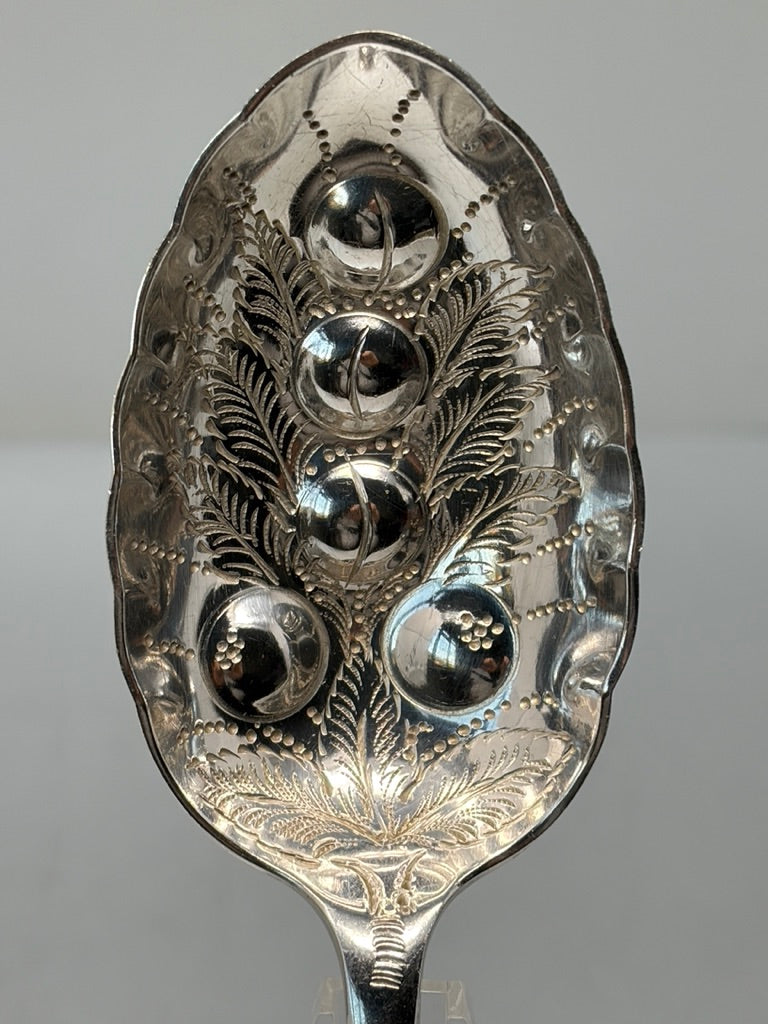 Antique Victorian Silver Plated Berry/Fruit Spoon