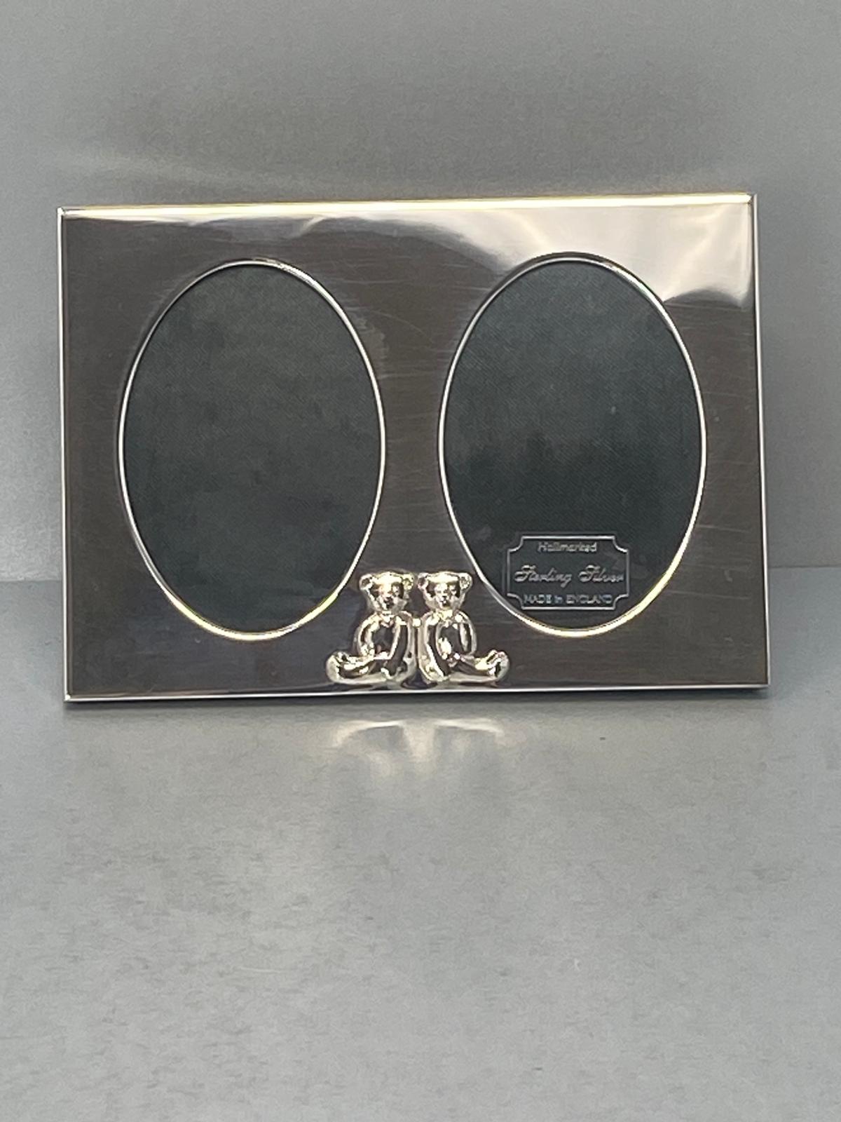 Sterling Silver Teddy Bear Photo Frame