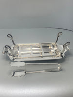 Load image into Gallery viewer, Victorian Silver Plated Asparagus Dish with Grill and Tongs
