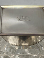 Load image into Gallery viewer, Antique Sterling Silver &amp; Cut Glass Inkwell
