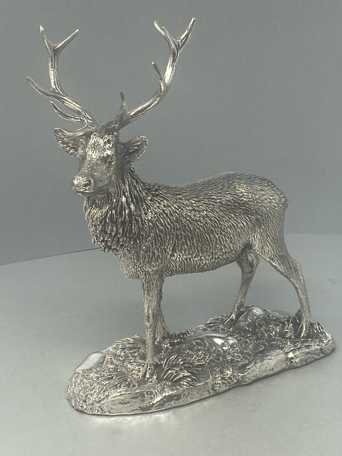 Sterling Silver Stag - fully hallmarked