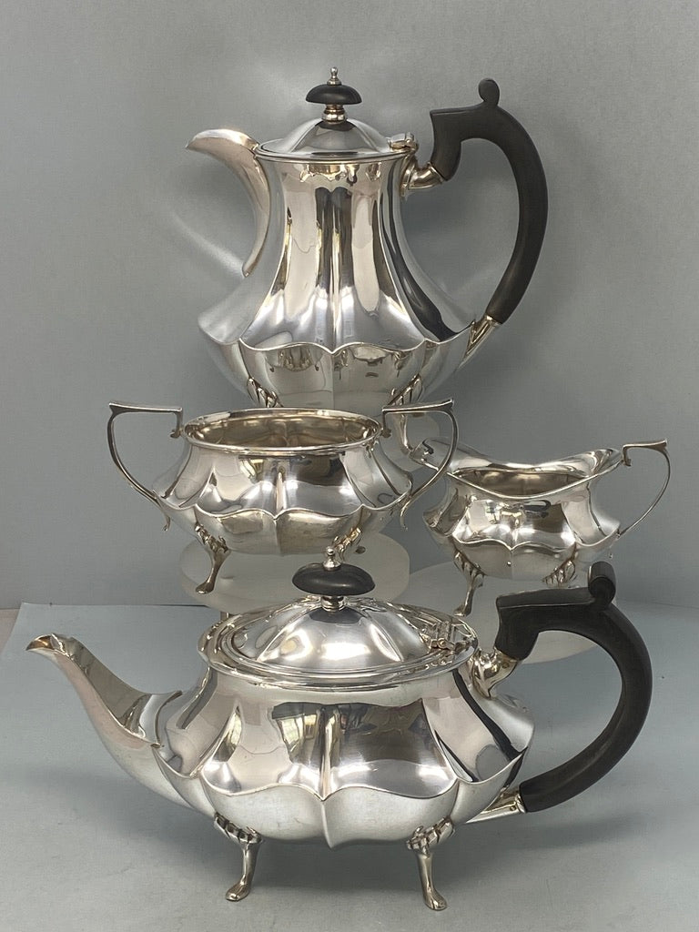 Antique Silver Plated Four Piece Tea Coffee Set – Ellis Richards