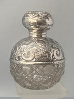 Load image into Gallery viewer, Antique Sterling Silver and Glass Perfume Bottle
