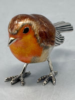 Load image into Gallery viewer, Sterling Silver and Enamel Robin
