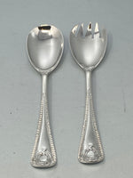 Load image into Gallery viewer, Antique Silver Plated Salad Servers
