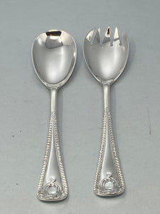 Antique Silver Plated Salad Servers