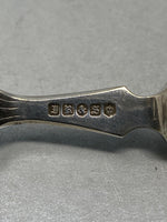 Load image into Gallery viewer, Antique Silver Plated Hand Engraved Fish Eaters (12 pairs)
