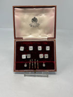 Load image into Gallery viewer, Antique 9ct Gold and Diamond Dress Shirt Set by Aspreys in Original Case
