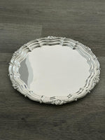 Load image into Gallery viewer, Antique Victorian Silver Plated Waiter with floral border - circa 1865
