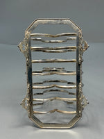 Load image into Gallery viewer, Antique Victorian Silver Plated 7 Bar Toast Rack
