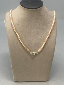 Sterling Silver & Pink Sea Pearl Necklace